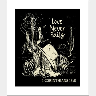 Love Never Fails Boots Desert Posters and Art